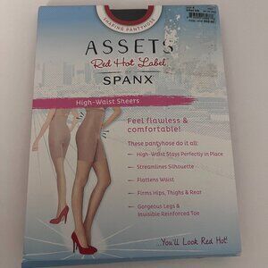 Assets Spanx High Waist Sheers Shaper Pantyhose Black Size 4